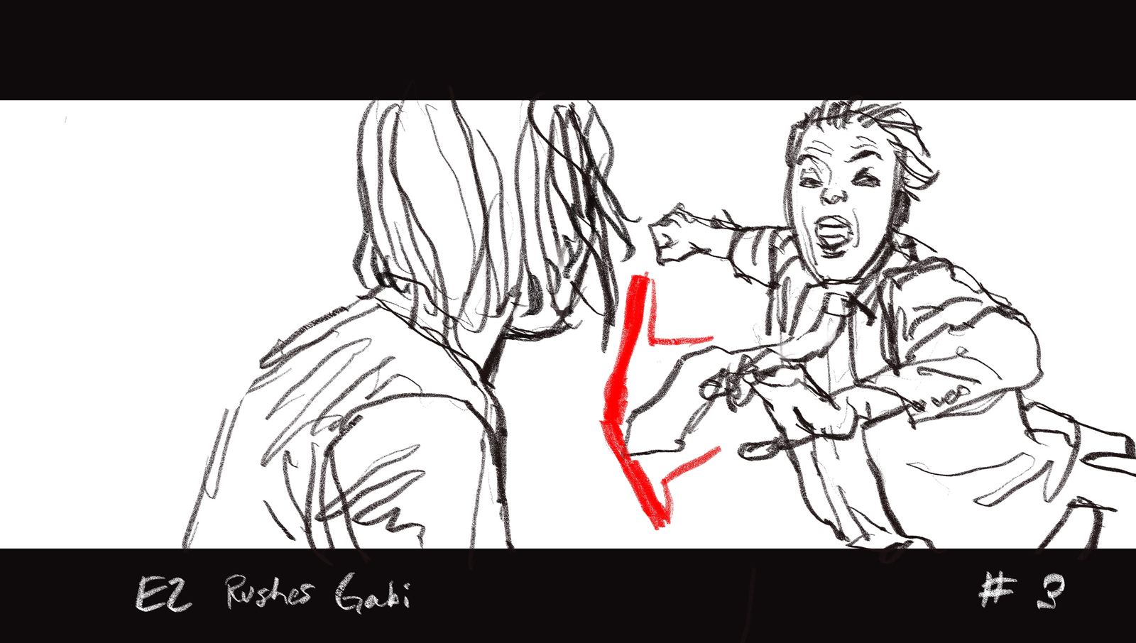 Copper storyboard: EZ rushes Gabi